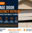 Emergency garage door repair service in Mesa, Arizona.