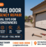 A garage door in need of emergency repair in Mesa, Arizona