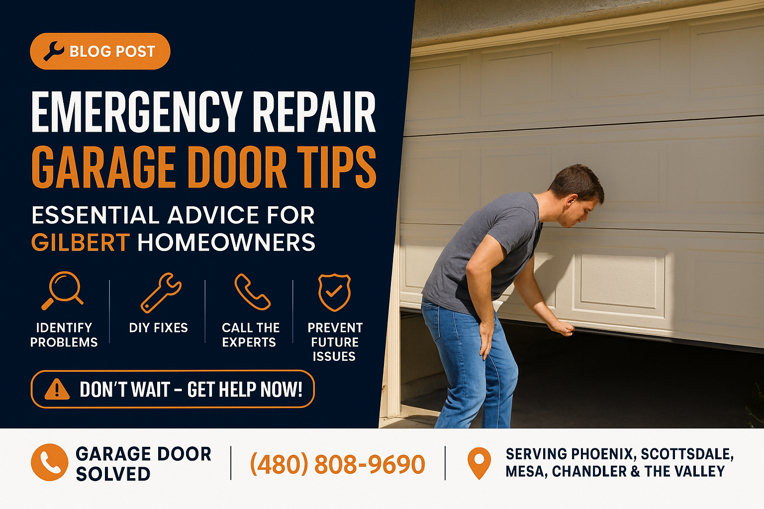 Emergency garage door repair services in Gilbert