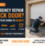 Emergency garage door repair with a technician fixing a door in Gilbert