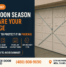 A residential garage door secured against rain in Phoenix